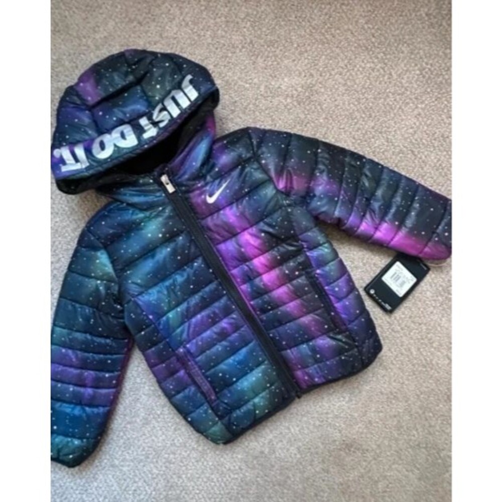 Nike Just Do It Printed Puffer Jacket 24M NWT